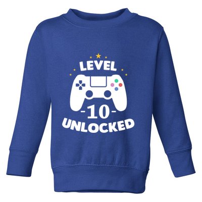 Level 10 Unlocked Video Games 10th Birthday Party Gift Idea Gift Toddler Sweatshirt