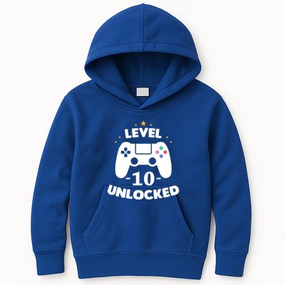 Level 10 Unlocked Video Games 10th Birthday Party Gift Idea Gift Kids Hoodie