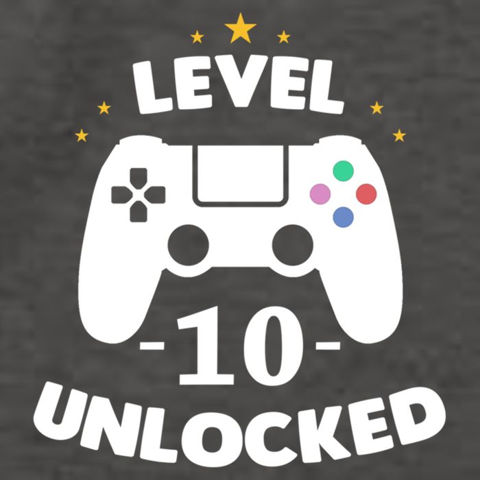 Level 10 Unlocked Video Games 10th Birthday Party Gift Idea Gift Vector Backpack