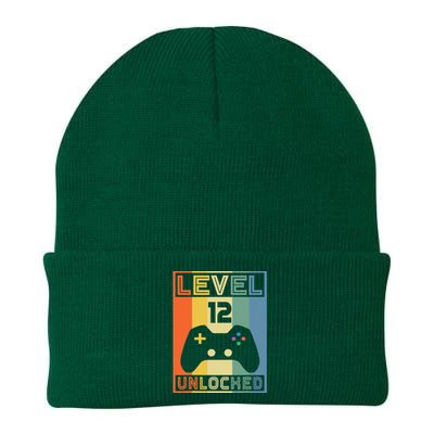 Level 12 Unlocked Video Gamer 12th Birthday Gaming Gift Knit Cap Winter Beanie