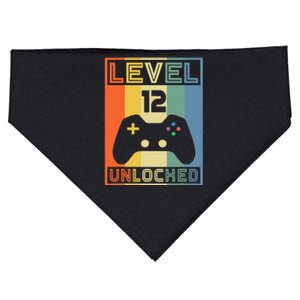 Level 12 Unlocked Video Gamer 12th Birthday Gaming Gift USA-Made Doggie Bandana