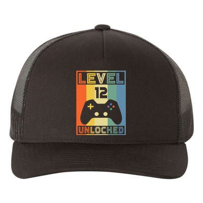 Level 12 Unlocked Video Gamer 12th Birthday Gaming Gift Yupoong Adult 5-Panel Trucker Hat