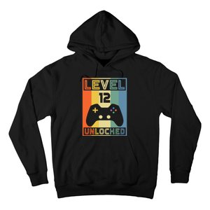 Level 12 Unlocked Video Gamer 12th Birthday Gaming Gift Hoodie