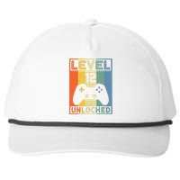 Level 12 Unlocked Video Gamer 12th Birthday Gaming Gift Snapback Five-Panel Rope Hat