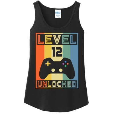 Level 12 Unlocked Video Gamer 12th Birthday Gaming Gift Ladies Essential Tank