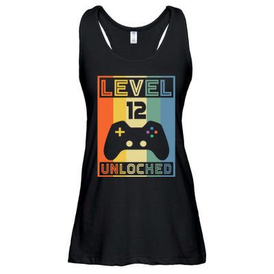 Level 12 Unlocked Video Gamer 12th Birthday Gaming Gift Ladies Essential Flowy Tank