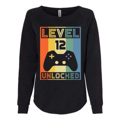 Level 12 Unlocked Video Gamer 12th Birthday Gaming Gift Womens California Wash Sweatshirt