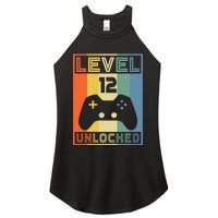 Level 12 Unlocked Video Gamer 12th Birthday Gaming Gift Women's Perfect Tri Rocker Tank