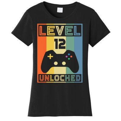 Level 12 Unlocked Video Gamer 12th Birthday Gaming Gift Women's T-Shirt