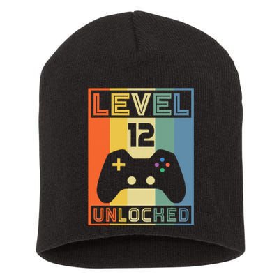 Level 12 Unlocked Video Gamer 12th Birthday Gaming Gift Short Acrylic Beanie