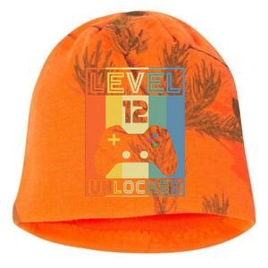 Level 12 Unlocked Video Gamer 12th Birthday Gaming Gift Kati - Camo Knit Beanie