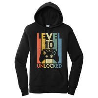 Level 10 Unlocked Shirt Funny Video Gamer 10th Birthday Gift Women's Pullover Hoodie