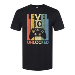 Level 10 Unlocked Shirt Funny Video Gamer 10th Birthday Gift Softstyle® CVC T-Shirt