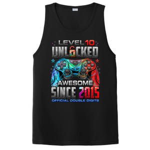 Level 10 Unlocked Awesome Since 2015 10th Birthday Gaming Gift PosiCharge Competitor Tank