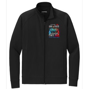 Level 10 Unlocked Awesome Since 2015 10th Birthday Gaming Gift Stretch Full-Zip Cadet Jacket