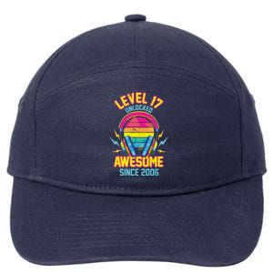 Level 17 Unlocked Awesome Since 2006 Video Game Birthday Gift 7-Panel Snapback Hat