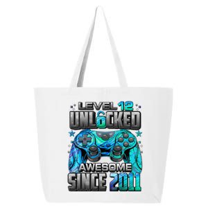 Level 12 Unlocked Awesome Since 2011 12th Birthday Gaming 25L Jumbo Tote