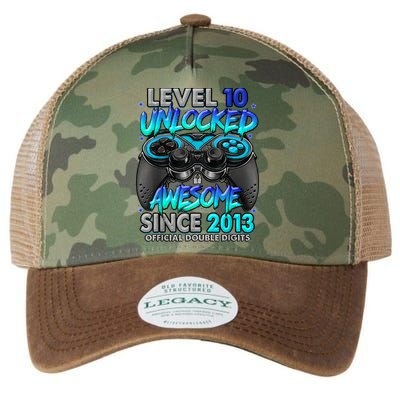 Level 10 Unlocked Awesome Since 2013 10th Birthday Gaming Legacy Tie Dye Trucker Hat