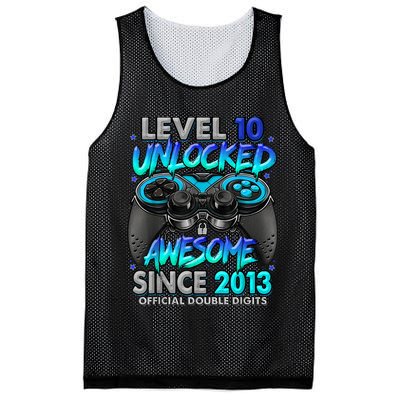 Level 10 Unlocked Awesome Since 2013 10th Birthday Gaming Mesh Reversible Basketball Jersey Tank