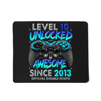 Level 10 Unlocked Awesome Since 2013 10th Birthday Gaming Mousepad