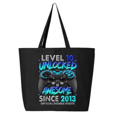 Level 10 Unlocked Awesome Since 2013 10th Birthday Gaming 25L Jumbo Tote