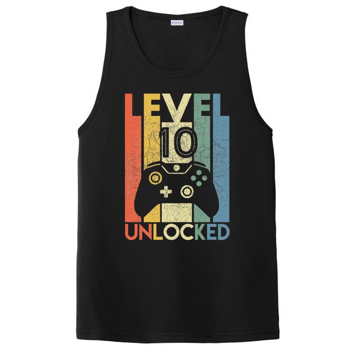 Level 10 Unlocked Funny Video Gamer 10th Birthday Gift PosiCharge Competitor Tank