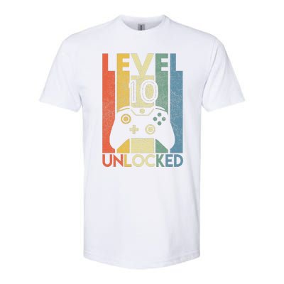 Level 10 Unlocked Funny Video Gamer 10th Birthday Gift Softstyle CVC T-Shirt