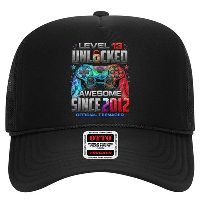 Level 13 Unlocked Awesome Since 2012 13th Birthday Gaming Trucker Hat