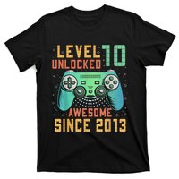 Level 10 Unlocked 10th Birthday 10 Year Old Boy Gamer Bday T-Shirt