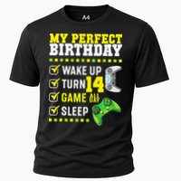 Level 14 Unlocked Boys 14th Birthday 14 Year Old Gamer Cooling Performance Crew T-Shirt