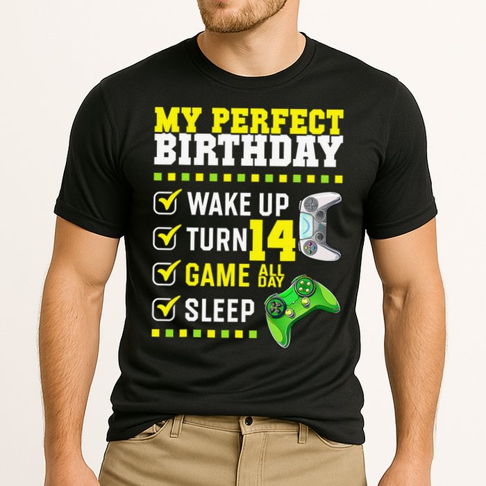Level 14 Unlocked Boys 14th Birthday 14 Year Old Gamer Cooling Performance Crew T-Shirt