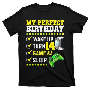 Level 14 Unlocked Boys 14th Birthday 14 Year Old Gamer T-Shirt