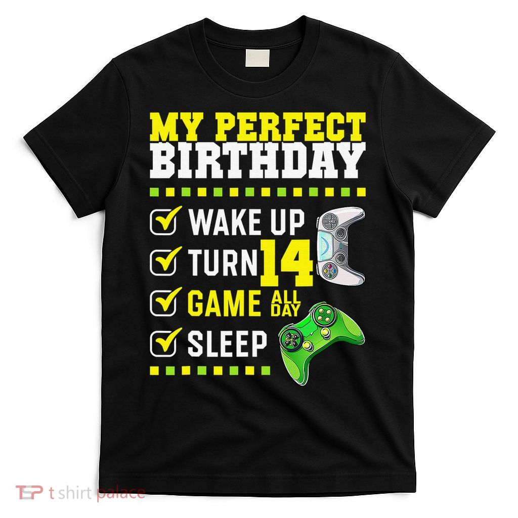 Level 14 Unlocked Boys 14th Birthday 14 Year Old Gamer T-Shirt