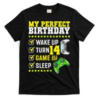 Level 14 Unlocked Boys 14th Birthday 14 Year Old Gamer T-Shirt