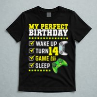 Level 14 Unlocked Boys 14th Birthday 14 Year Old Gamer T-Shirt