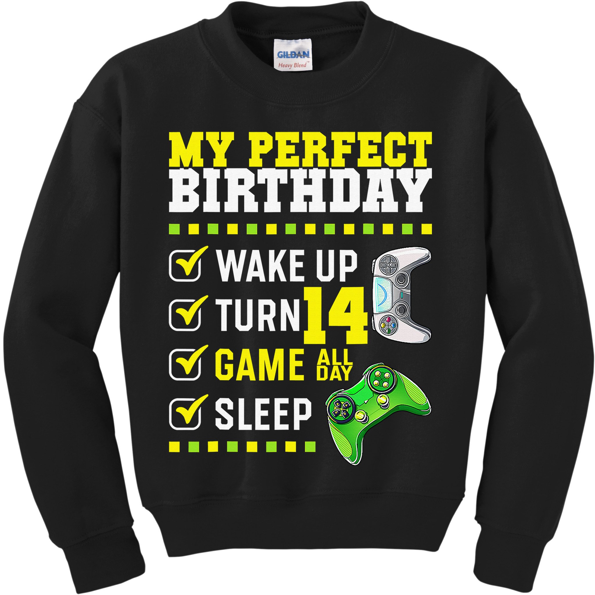 Level 14 Unlocked Boys 14th Birthday 14 Year Old Gamer Kids Sweatshirt
