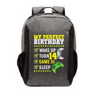 Level 14 Unlocked Boys 14th Birthday 14 Year Old Gamer Vector Backpack