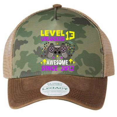 Level 13 Unlocked Awesome Since 2012 13th Birthday Gaming Legacy Tie Dye Trucker Hat