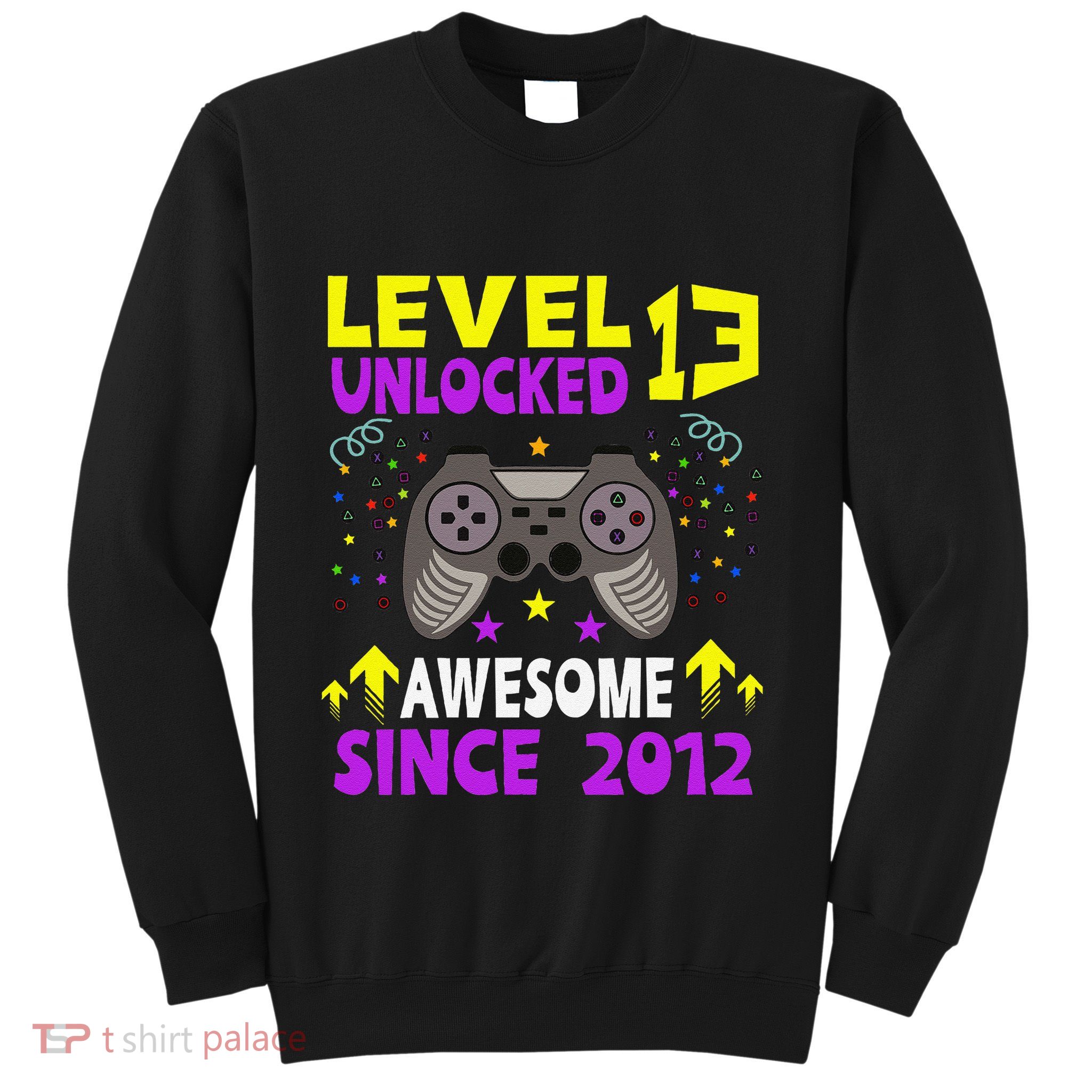 Level 13 Unlocked Awesome Since 2012 13th Birthday Gaming Sweatshirt