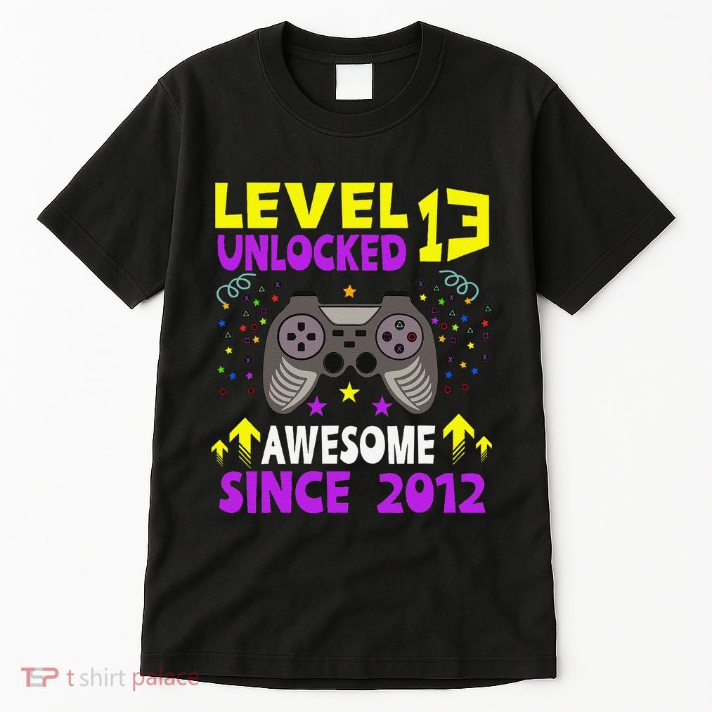 Level 13 Unlocked Awesome Since 2012 13th Birthday Gaming Tall T-Shirt
