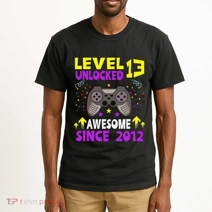 Level 13 Unlocked Awesome Since 2012 13th Birthday Gaming Tall T-Shirt