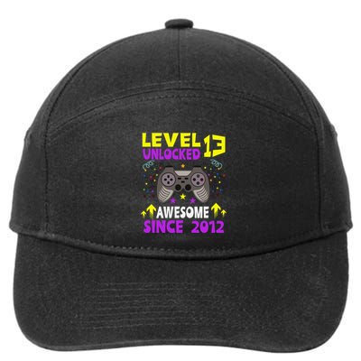 Level 13 Unlocked Awesome Since 2012 13th Birthday Gaming 7-Panel Snapback Hat