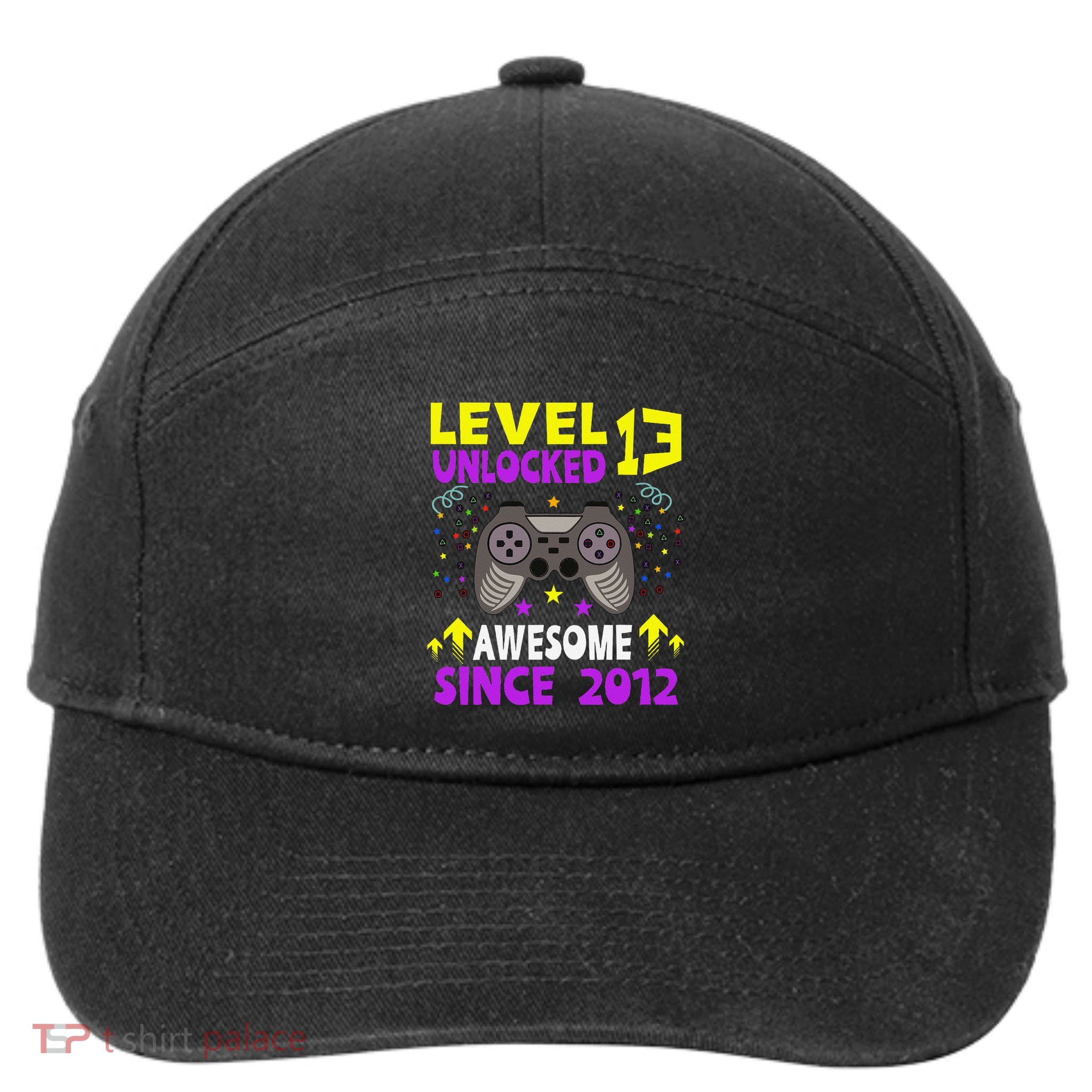 Level 13 Unlocked Awesome Since 2012 13th Birthday Gaming 7-Panel Snapback Hat