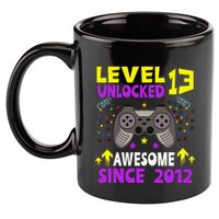 Level 13 Unlocked Awesome Since 2012 13th Birthday Gaming 11oz C Handle Ceramic Mug
