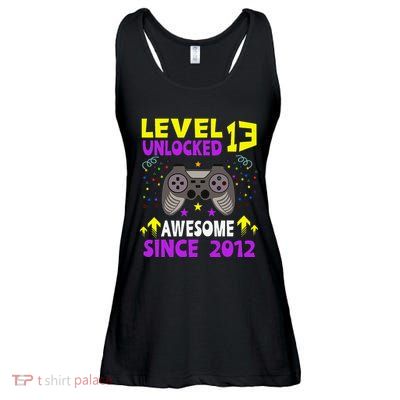 Level 13 Unlocked Awesome Since 2012 13th Birthday Gaming Ladies Essential Flowy Tank