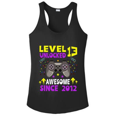 Level 13 Unlocked Awesome Since 2012 13th Birthday Gaming Ladies PosiCharge Competitor Racerback Tank
