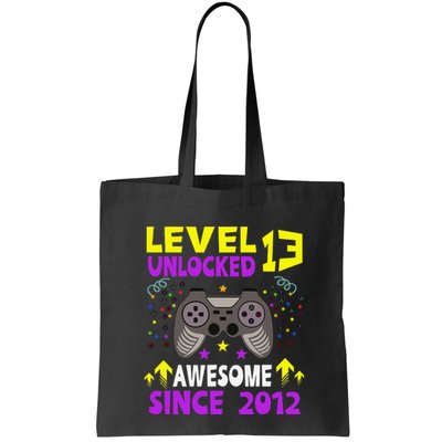 Level 13 Unlocked Awesome Since 2012 13th Birthday Gaming Bag