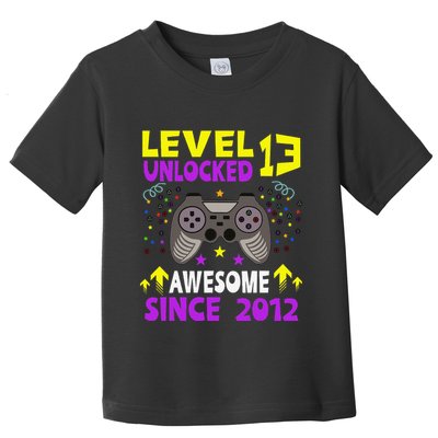 Level 13 Unlocked Awesome Since 2012 13th Birthday Gaming Toddler T-Shirt