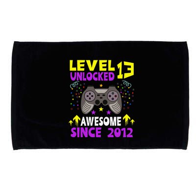 Level 13 Unlocked Awesome Since 2012 13th Birthday Gaming Microfiber Hand Towel