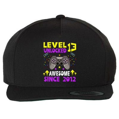 Level 13 Unlocked Awesome Since 2012 13th Birthday Gaming Wool Snapback Cap